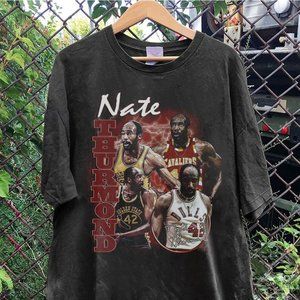 Vintage 90s Graphic Style Nate Thurmond T-shirt, Nate Thurmo
